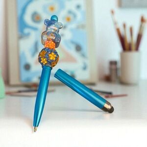 Blue Decorative Pen with Bear